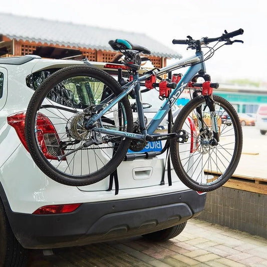 Portabicicletas de maletero para coche — Seguridad reforzada en trayecto