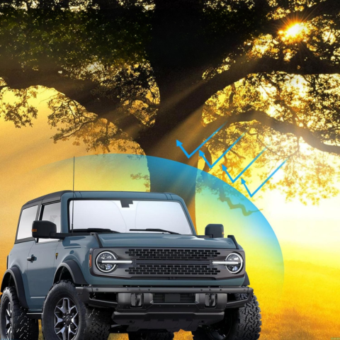 Folding Sunshade Windshield — Compatible with 2 and 4 Doors