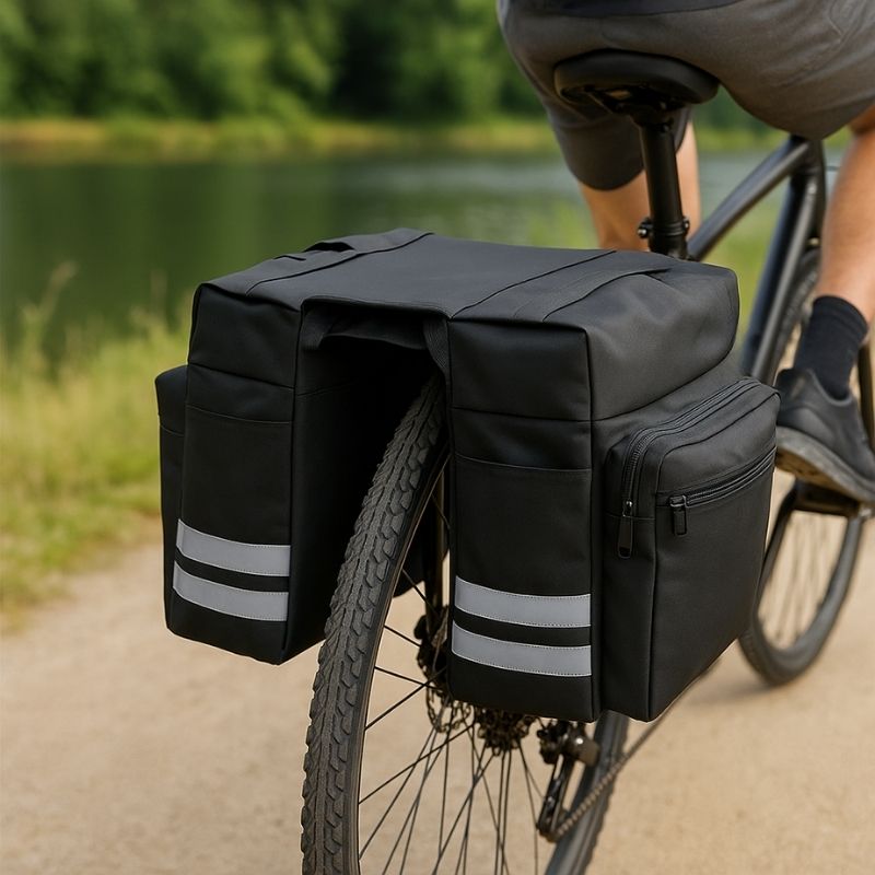 自転車用リアバッグ — 旅行の快適さと高い積載能力