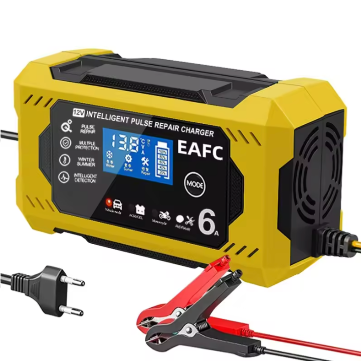 Caricabatterie per Auto Intelligente 12V/24V - Display LCD & Protezione Automatica