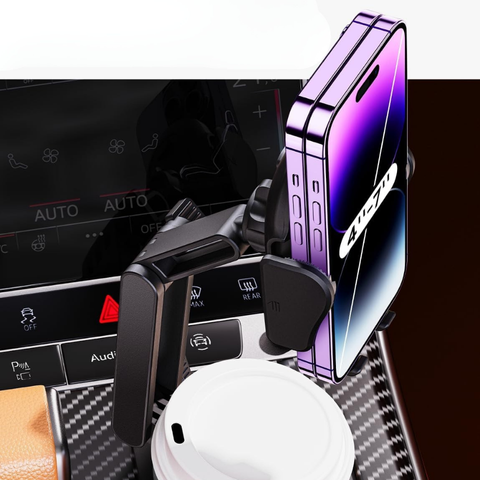 Support til telefon i bilen – Fastgørelse i kopholderen