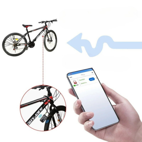 Intelligent sykkeltyverialarm med 110dB og kontroll via app — Pålitelig og moderne beskyttelse