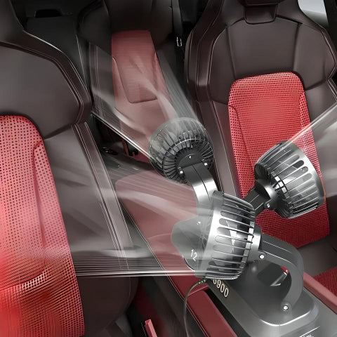 トリプルヘッドミニファン – 車内での最適な涼しさ