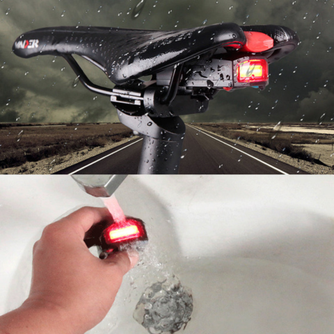Trådlös baklampa för cykel – Inbyggd alarm och fjärrkontroll