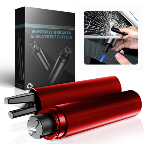 Marteau De Secours Pour Voiture – Brise-Vitre & Coupe-Ceinture