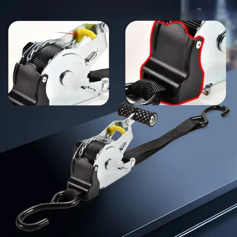 Correa De Gancho Retráctil Para Coche — Seguridad Y Sujeción Simplificada 
