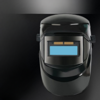 Automatisk mørkebrun svejsemaske med pandelampe 
