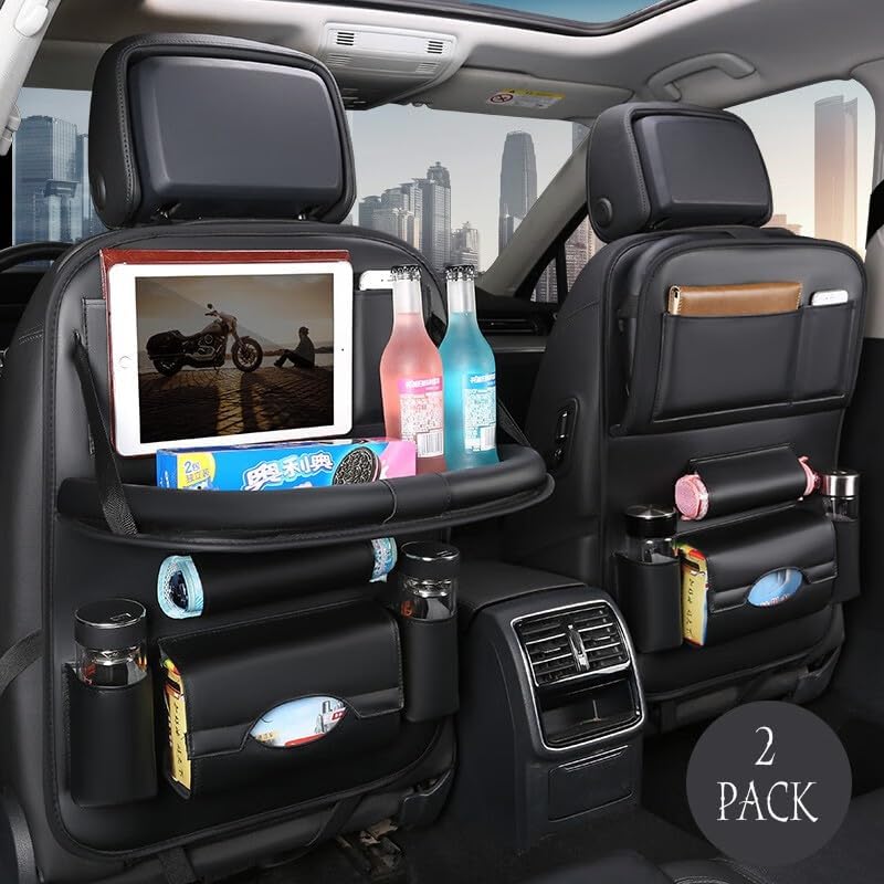 Organisateur De Siège Arrière De Voiture Avec Tablette Pliante — Facile À Installer Et Durable