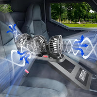 Mini Ventilator cu Trei Capete – Răcire Optimă în Mașină 