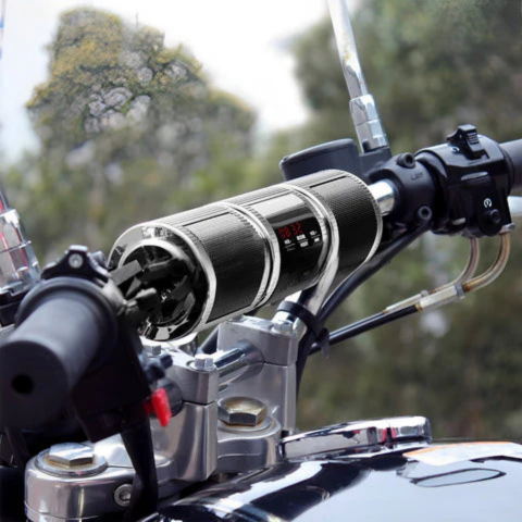 Altavoces Moto Para Manillar — Bluetooth Inalámbrico, Radio FM Y Puerto USB 