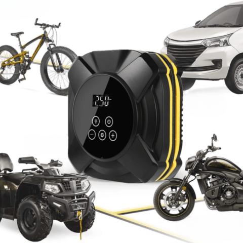 Mini Compresseur D’Air Portable – Idéal Pour Voiture, Moto Et Vélo