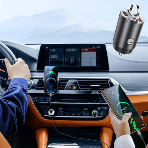USB-Autoladegerät – Kompakte Zigarettenanzünder-Steckdose 