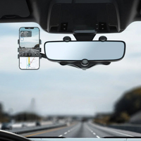 תמיכת טלפון מראה – זווית מתכווננת וחיבור יציב 