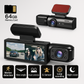 Dashcam Dobbel Full HD Bil - Nattvisjon + Innvendig Kamera 