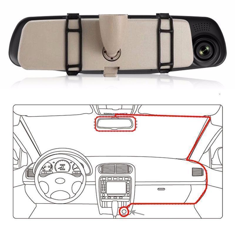 Telecamera da cruscotto a doppia lente - Monitoraggio continuo e grandangolo