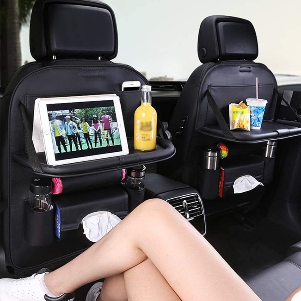 Organisateur De Siège Arrière De Voiture Avec Tablette Pliante — Facile À Installer Et Durable